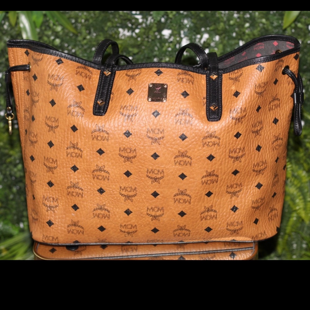 MCM Bag brown & black with red interior. Both bags included